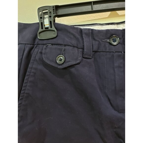 Women's Lands' End navy pants, straight leg, 100% cotton size 6 - Picture 2 of 8